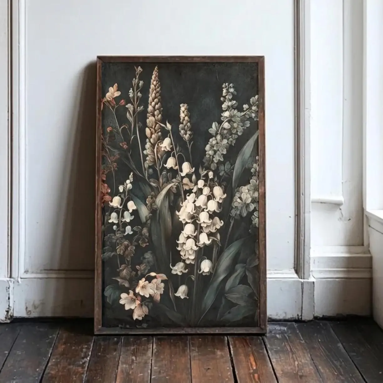 Vintage Lilies of the Valley Wall Art, Still Life Dark Academia Decor, Moody Antique Print, Rustic Aesthetic Poster, Printed and Shipped, Go-To Outfit, No Thinking Needed, Trendy Looks, Stay Ahead of the Curve
