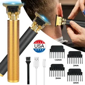 Professional Hair Trimmer for Men, Beard Trimmer Hair Clippers for Men, Cordless Rechargeable Hair Trimmer Metal Body Cutting Grooming Kit,Beard Shaver