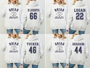 Gildan Unisex Briar Hockey Crewneck Hoodie, Off-Campus, Hockey Romance, Campus Hockey, Briar U Hoodie, University Hockey, Graham, Di Laurentis, Logan, Tucker, Full Size Options