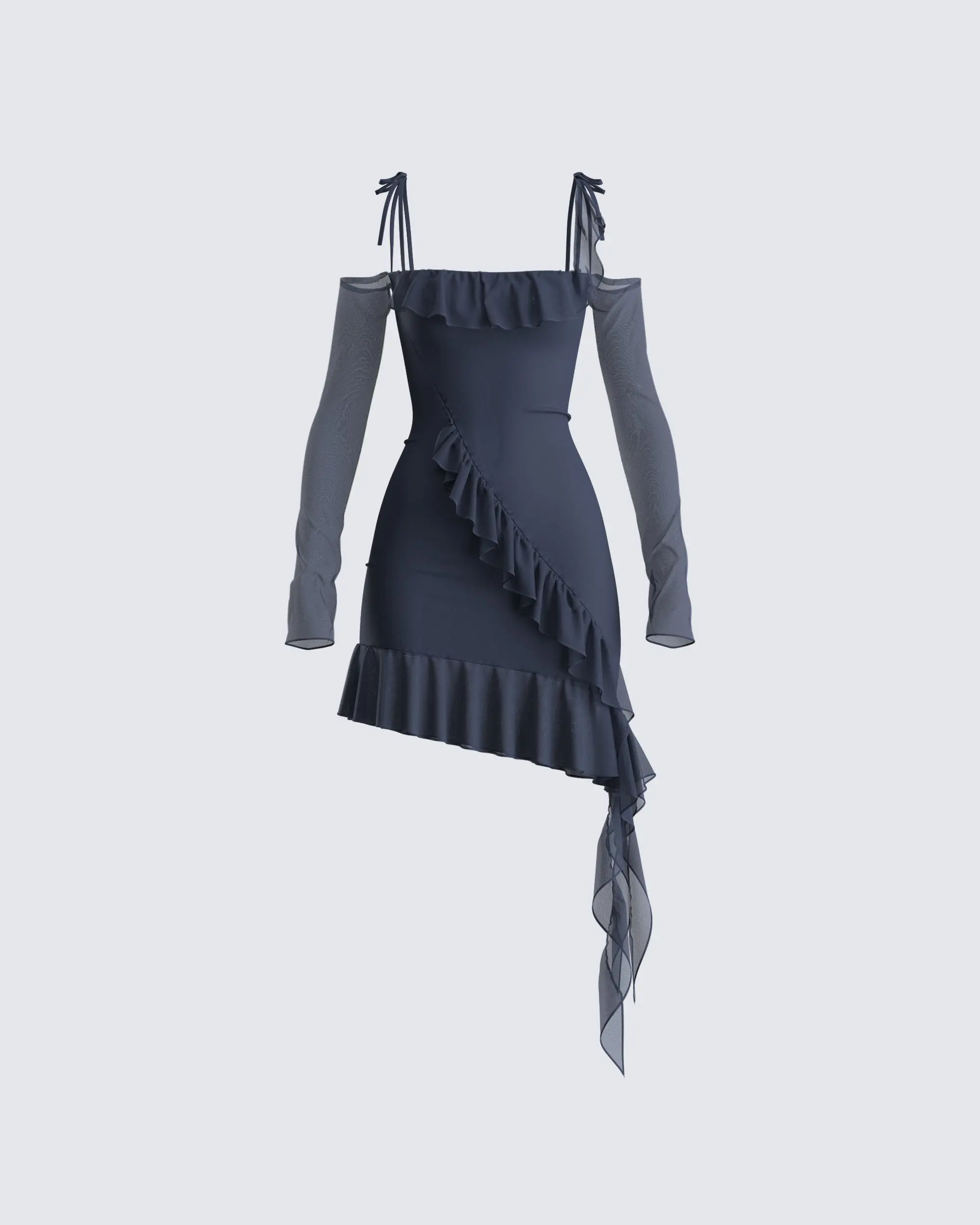 sovere rise mesh long sleeve dress Rise Mesh Long Sleeve Dress Black/Chalk — Maxi Dresses