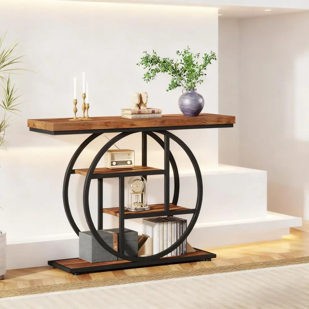 41.3" Console Table Sofa Table Entryway Console Table Narrow Wood Accent Tables