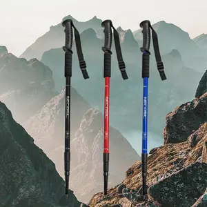 Telescopic hiking poles, specialized climbing sticks for mountaineering, ultra-lightweight adjustable portable walking sticks, suitable for outdoor hiking and wilderness exploration, Hiking Gear