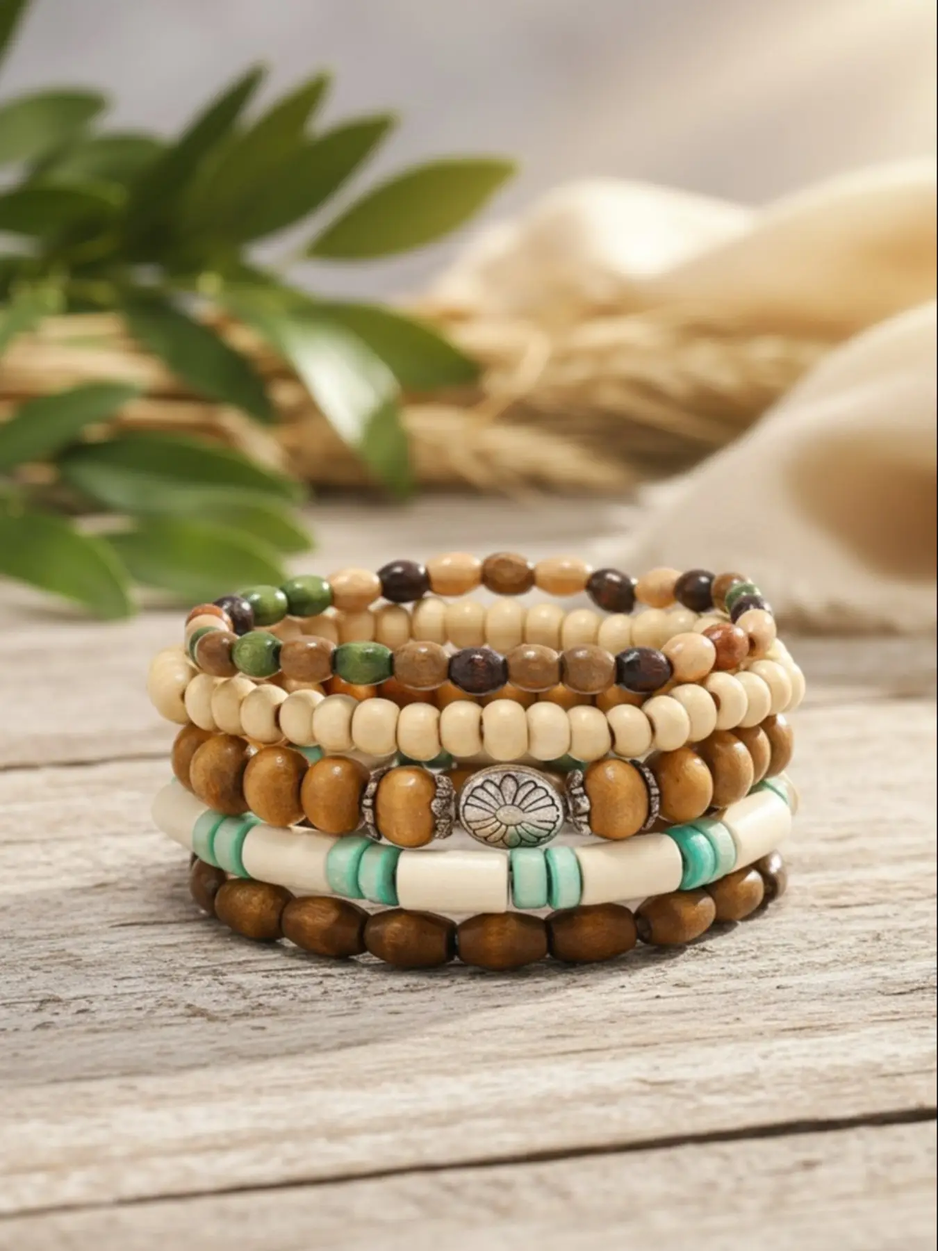Boho Style Elastic Adjustable Beaded Bracelet, Fashionable Jewelry for Women & Men, Trendy All-match & Exquisite Jewelry