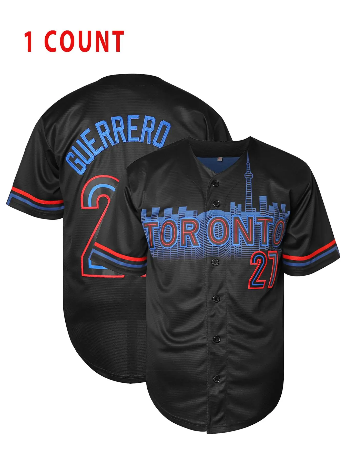 Men's Letter & Figure Embroidery Baseball Top, Baseball Jersey, Baseball Shirt, Loose Sportswear for Outdoor Activities, Sport Outdoor Clothing, Sport Outdoor Clothes