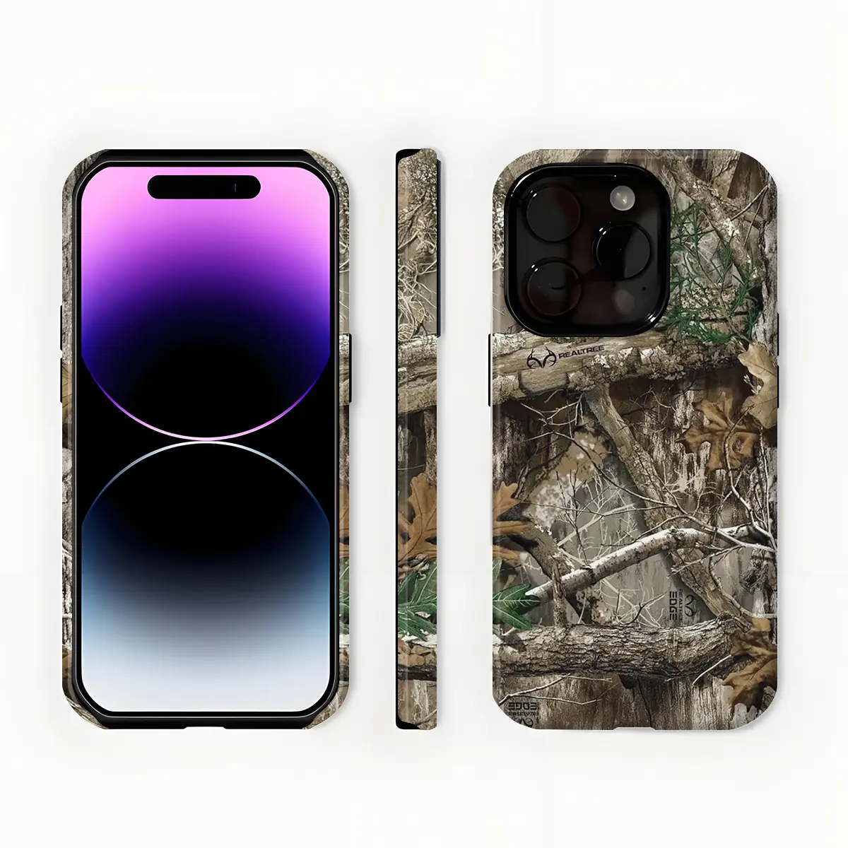 Woodland Camo Smartphone Case - Shockproof Rugged Dual-Layer Soft TPU Bumper & Hard Shell for Handheld Cellphone Devices: iPhone 17 ProMax,16 Plus,15 ProMax,14 Pro,13 Max,12,12 Pro,11 & Samsung S25 Edge,S24,S23,S22,S21,Note 20 Ultra,Fe,A71,A56,A36