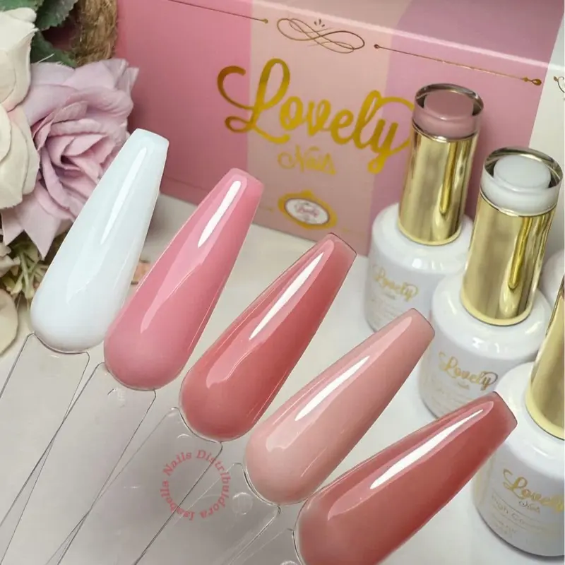 COLECCIÓN GEL RUBBER LOVELY NAILS 6 PIEZAS 15ml c/u