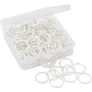 100Pcs Open Jump Rings 20mm Silver Jewelry Connectors for Jewelry Findings Making Supplies,Bracelets,Keychain,Necklace,Anklets,Arts and Crafts (Silver)
