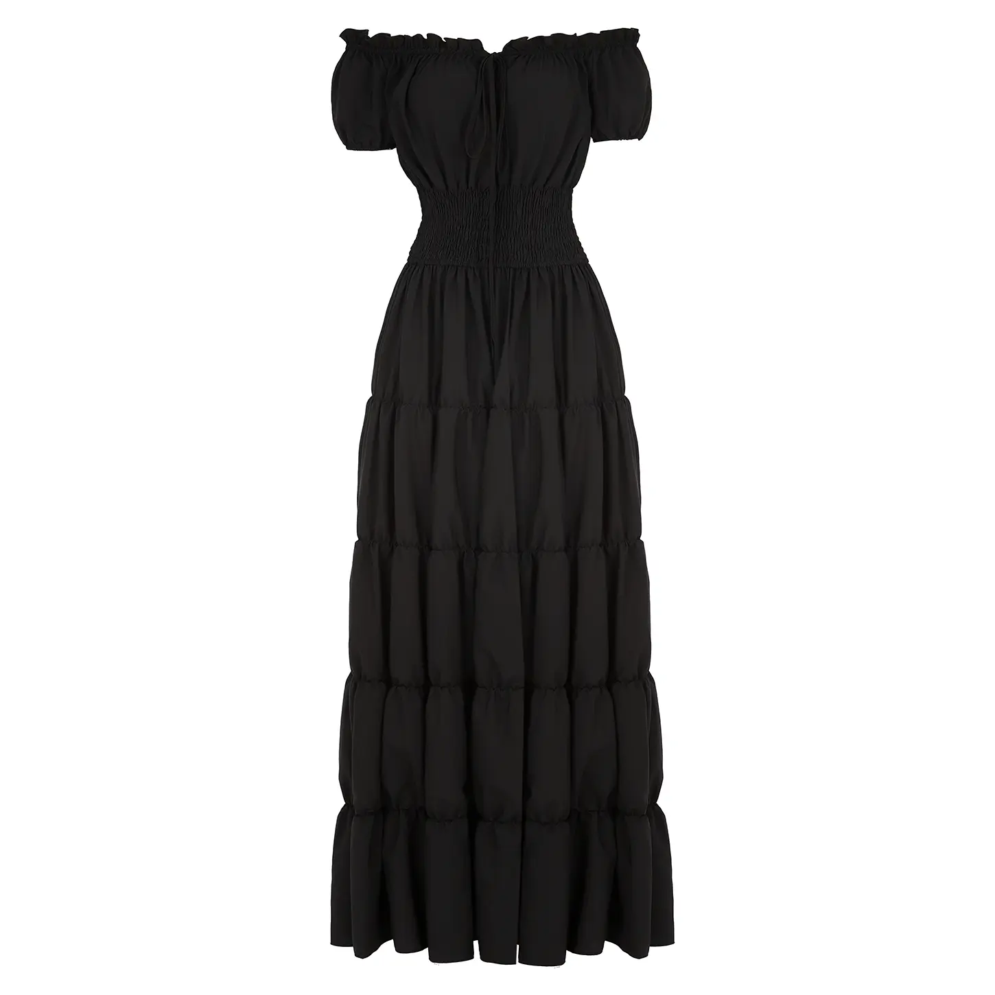 black peasant dress - TikTok Shop