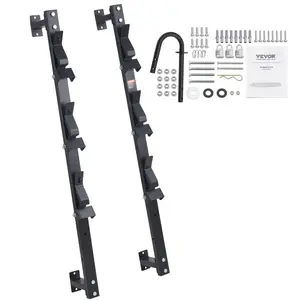 summervibes VEVOR Trimmer Rack, 3 Place Weeder Trimmer Rack, Trim Holder Trailer Rack with Zinc Alloy Password Lock, Wall-mounted or Mount on Enclosed Trailer Landscape Weed Eater, Pair, Garden Tool Organizer, Lockable Tool Storage