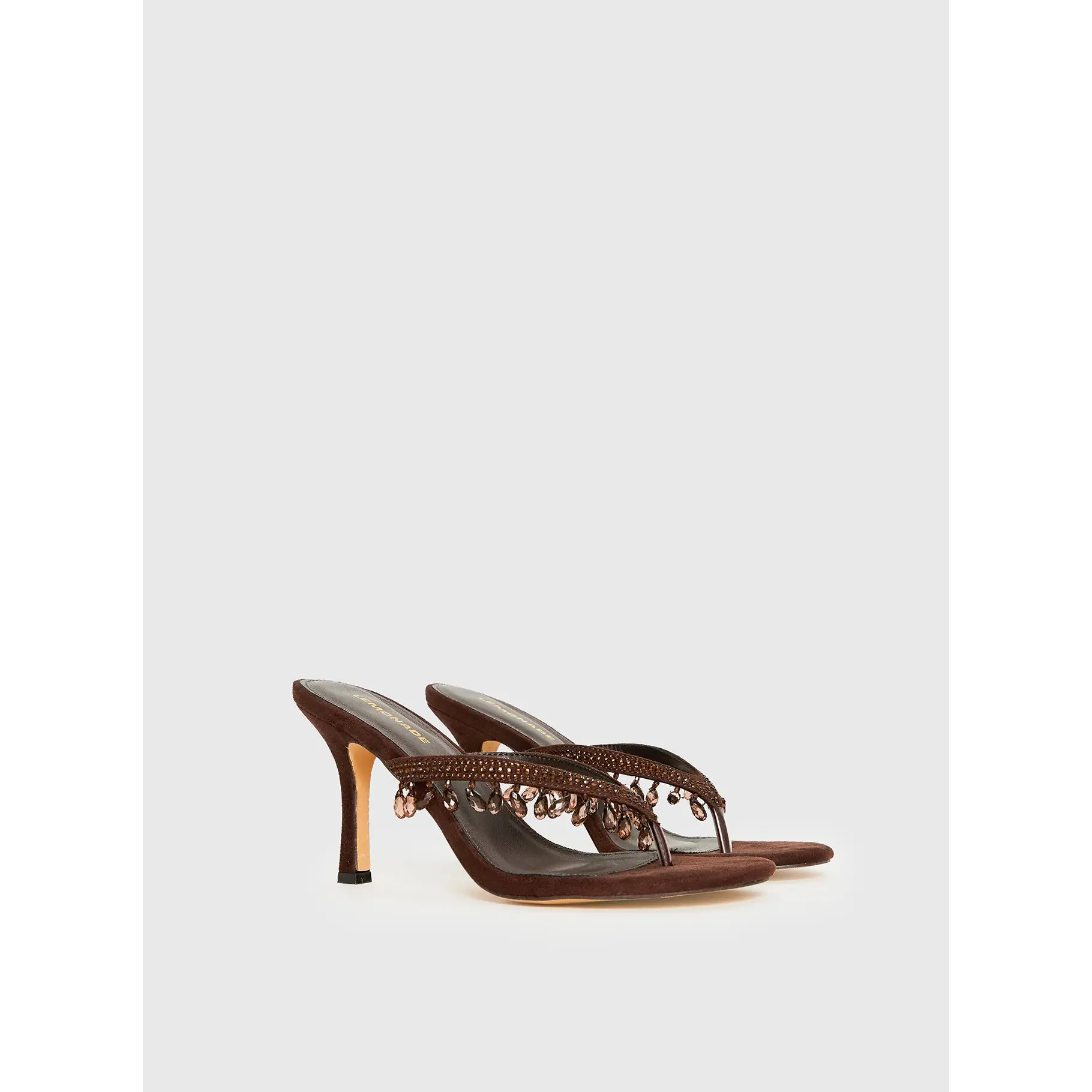 Ameliah Tassel Heels Brown