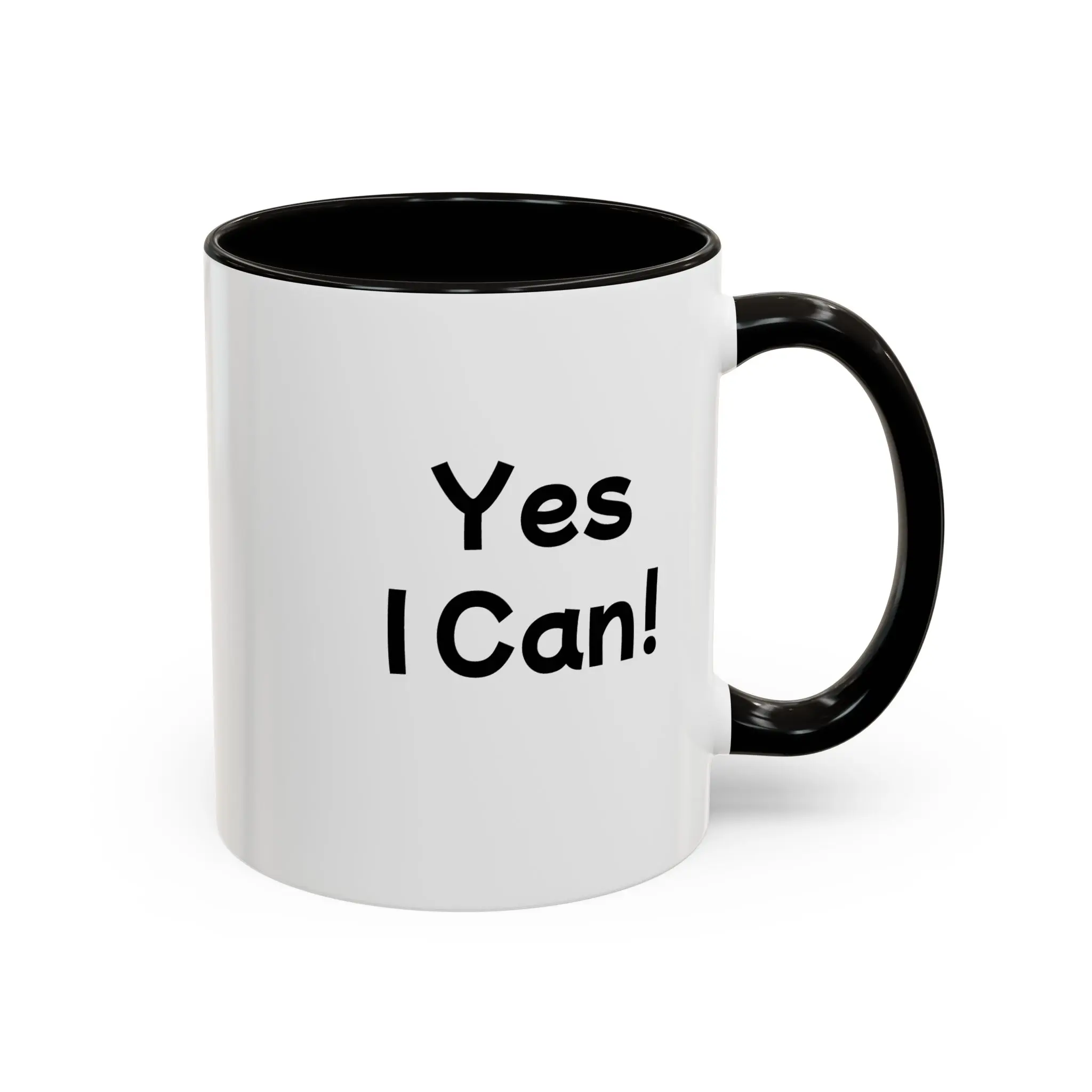 Yes I Can Motivational Coffee Mug | Inspirational Ceramic Mug | 11oz & 15oz Accent Mug | Positive Gift for Women & Men | Encouragement Cup