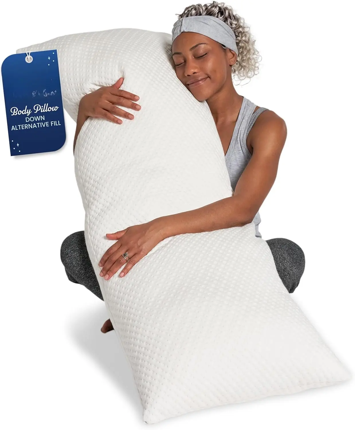 Pillow for Adults, Cozy Comfort Down Alternative  Pillows - Soft, Supportive, Breathable Side Sleepers Maternity Pillow - Long Cuddle Pillow for Bed, 20x54 Full  Pillow