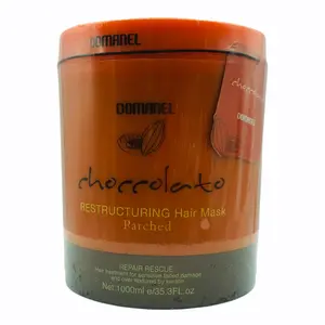 DOMANEL Choccolato Restructuring Hair Mask 1000ml Organic Hydration Vitamin Protection Silky Smooth Cleansing Moisturize