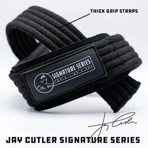 Jay Cutler Signature Series Lifting Straps Options include D Ring or Regular Straps - Maximum Support, Padded Back, Thick Strap for Superior Grip, Durable & Reliable Design