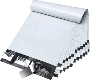 Loot Hive 100-Pack 7.5x10.5" White Poly Mailers Self Seal Shipping Bags 2.5 Mil Tear Proof
