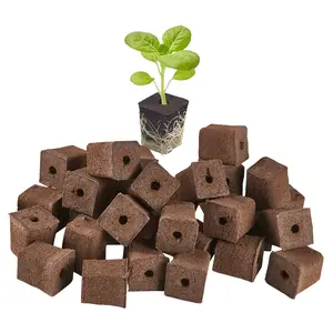 50 Pieces Peat Coco Rooting Cubes, Plant Rooting Mixture, Upgraded Seedling Blocks for Hydroponic Growers, High Survival Rate Plant Propagation Soil Substitute