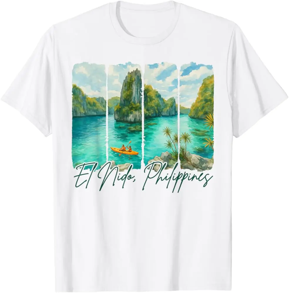 El Nido Philippines Travel Trip Brushstroke El Nido Souvenir T-Shirt