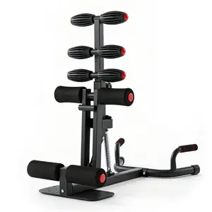 Leg Press Style Squat Machine – Compact Home Gym Equipment for Glutes, Legs & Core, Supports 300 lbs, 32.9" Frame for Garage or Apartment