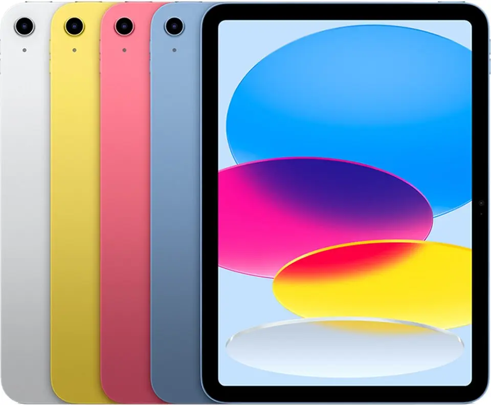 Refurbished Premium iPad 10 WiFi (A2757) Tablets - All Colors, 1-Year Warranty, Built-In Camera, Audio, Bluetooth, USB Compatibility, Center Stage, Charger, Batteries, Any Carrier Support