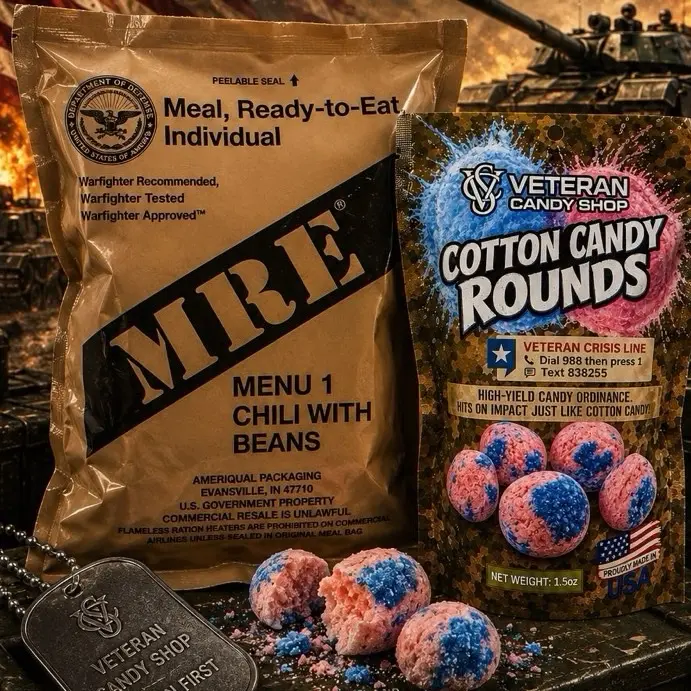 Military Grade MRE COTTON CANDY ROUNDS bundle