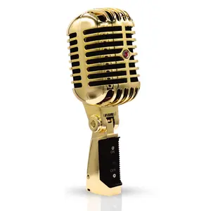 5Core Vintage Microphone Classic Dynamic Professional XLR Studio Retro Style Mic Gold