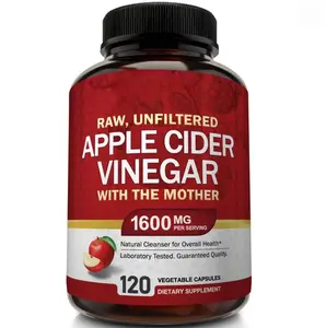 Apple Cider Vinegar with the Mother 1600mg, Gut Health Support Dietary Aid - 120 Capsules Edible Healthcare