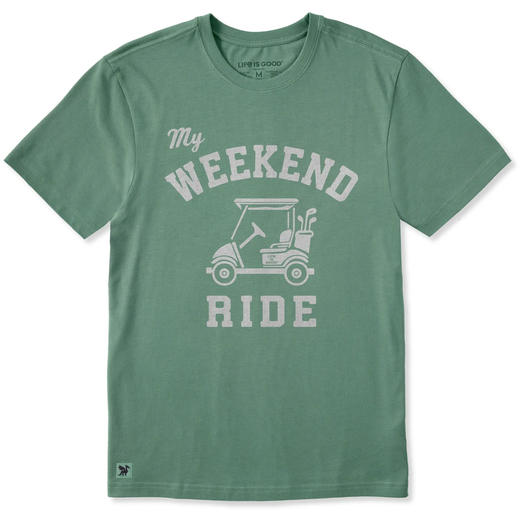 Men's Golf Cart My Weekend Ride Short Sleeve Crusher Tee