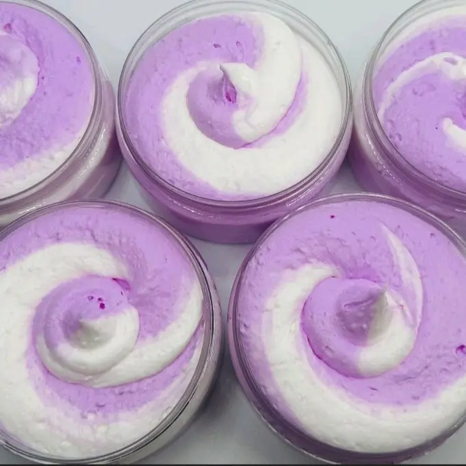 8 oz Wellbe Body Whipped Scrub Lavender Vanilla Scent Handmade with label