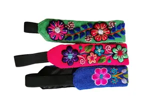 Multicolored Wool Knitted Headband Set, Peruvian Handicraft