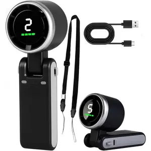 Portable Handheld Turbo Fan, 5 Gear Wind,4000mAh Battery Operated, Up to 10 Working Hours, 3 IN 1 Hand Fan Rechargeable with Air Turbo Tech Cooling Fan for Outdoor Activities, Travel, Working