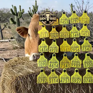 Original Cow Tag Western Keychain