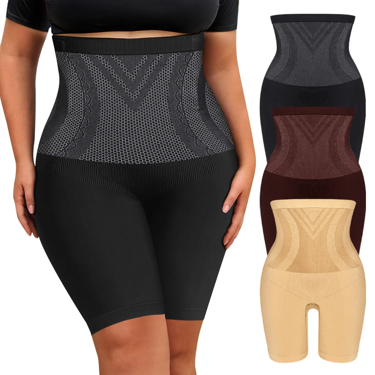 Morelect Women's Multipack High Waist Crossover Front Briefs, Soft Plain Nylon with Full Coverage for Everyday Wear