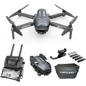DRONE-CLONE XPERTS X Pro LIMITLESS 5 Drone with 4K Camera Obstacle Avoidance GPS Auto Return 3-axis Gimbal Follow Mode Long Flight Time FAA Remote ID Compliance Quadcopter