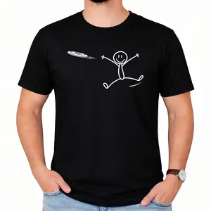 Frisbee Stickman Disc Golf Funny Ultimate Frisbee Game T-Shirt