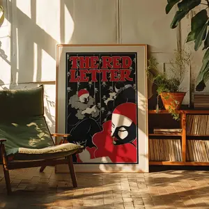 The Red Letter Theater Poster Vintage Style Printable Wall Art