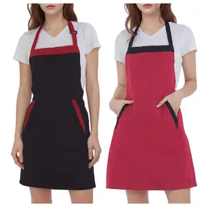 2-Pack Adjustable Apron Set for Baking, Cooking, BBQ, Kitchen Use, Ideal for Home, Restaurant, Garden, School, Coffee Shop, Unisex, Kitchen Cooking Aprons