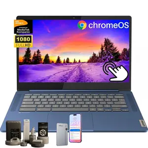 Lenovo 2026 Slim 3 14" FHD Touchscreen Chromebook | 8-Core MediaTek 520, Up to 16GB RAM, 64GB eMMC+128GB Micro SD, 13.5H Battery, WiFi 6, Chrome OS, Student Business Laptop with Bundle Accessory