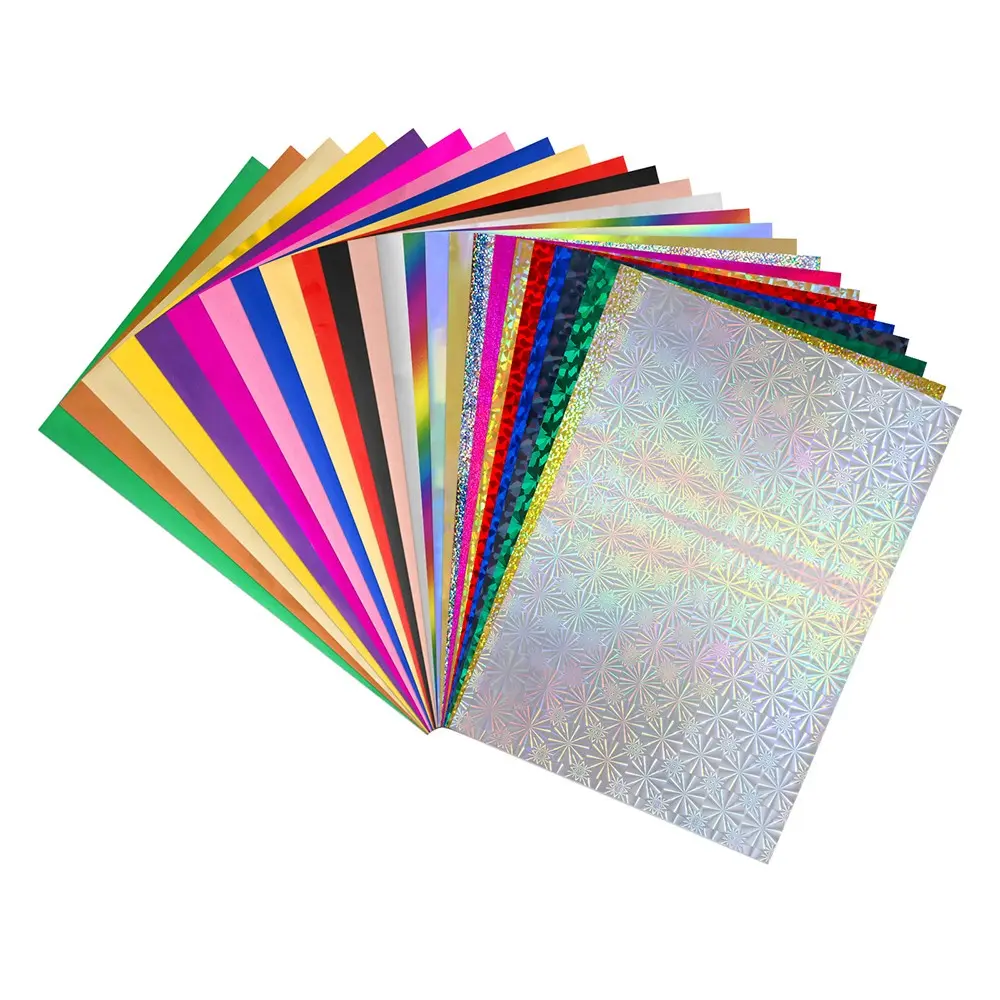 100PCS Toner Reactive Foil Metallic by Laser Printer Printing and Laminator Paper Holographic Heat Transfer Crafts Foils New DIY Tool Diy Projects