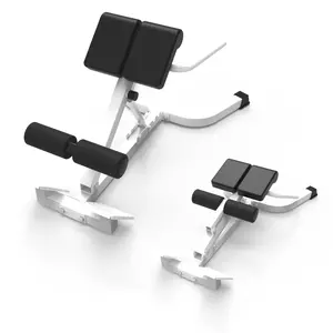 Garvee Roman Chair Hyperextension Bench 350LB Capacity, Back Exercise Machine with Dual Adjustable Anti-Slip Base, Gym Fitness Equipment, White