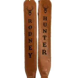 Customize Leather Gun Strap - Personalized with Name Your Name or Design - Unique Hunting Accessory