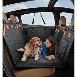 Made4Pets Dog Car Back Seat Cover & Extension Pad | 400lbs Load Waterproof Non-Slip Hammock 8-Layer Hard Bottom PE Foam