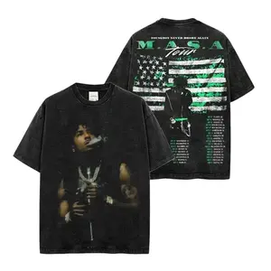 YoungBoy Never Broke Again MASA Tour V41 T-shirt, Premium 100% Cotton Acid Wash 4KTrey Lil Top Streetwear Hiphop Rap Fans Dress Graphics