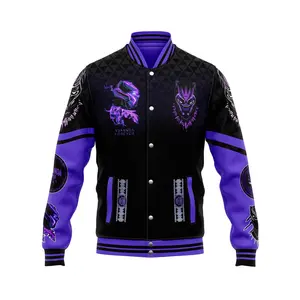 Black Panther New Premium Varsity Jacket Gift Fan Varsity apparel, Bomber Jacket Custom Warm 270325MTCL07 JN4