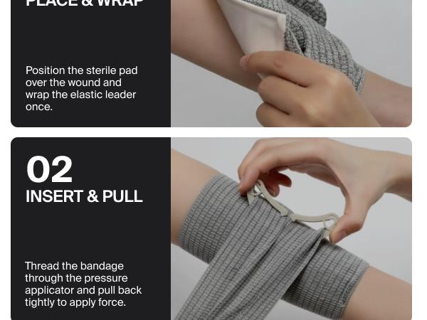 SURVIVEX  Israeli Premium Elastic Compression Pressure Bandage - 6-inch Breathable Sports Tape for Adults Emergency Kit - Fast Bleeding Control & Military-Grade Reliability