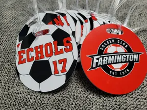 Custom Bag tags, luggage tags, bag swag. Waterproof, computer bag, sports bag, gear bag, Perfect your any bag, anywhere.