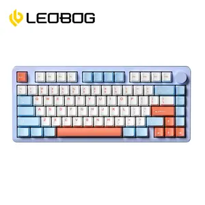 LEOBOG Hi8SE Aluminum Wireless Mechanical Keyboard, Tri-mode Gaming Keyboards with RGB Light, Gasket & Full Key Hot Swappable, Ergonomic Design Keyboard for Gaming & Office, Gaming Room PC Accessories, Creamy & Thocky Keyboard ASMR, for PC/Laptop/Mac
