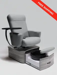 Pedicure Chair ELEMENT in Allante Grey | No-Plumbing - IN STOCK, READY TO SHIP