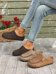 Women's Casual Suede Moccasin Slippers, Slip-On Comfortable Soft Lightweight Flats, Perfect for Daily Commute & Weekend Wear, Footwear