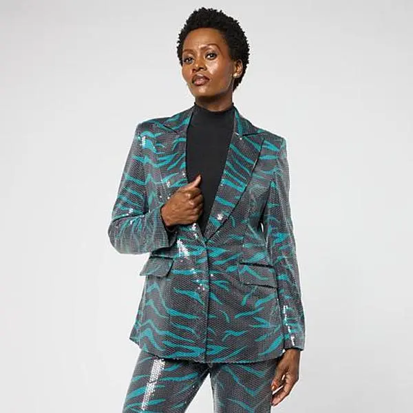 C. Wonder  C Wonder Printed Sequin Blazer