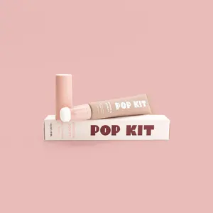 POP KIT Bronze & Sculpt Self-Tanning Wand, Bronzer Stick, Contour Stick Makeup Highlighter Radiant Hyaluronic Daily